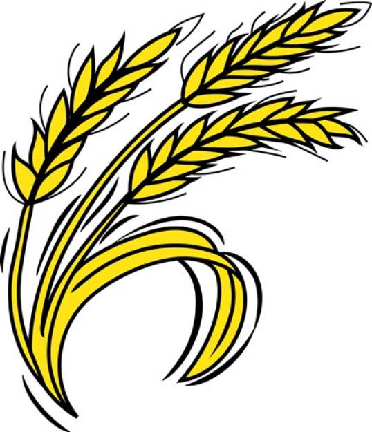 Picture of Curved Wheat SVG File