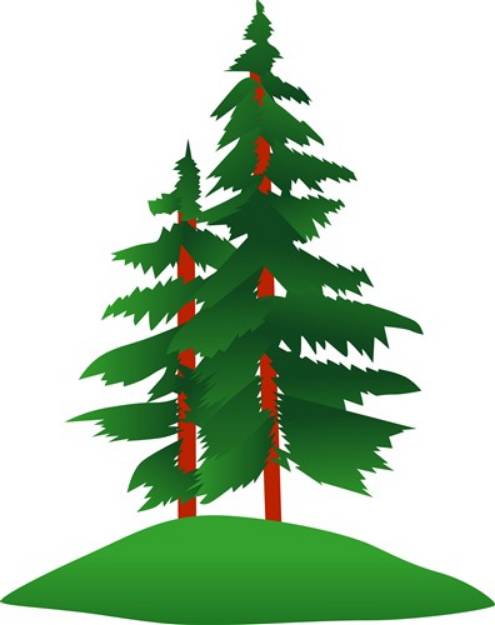 Picture of Evergreens SVG File