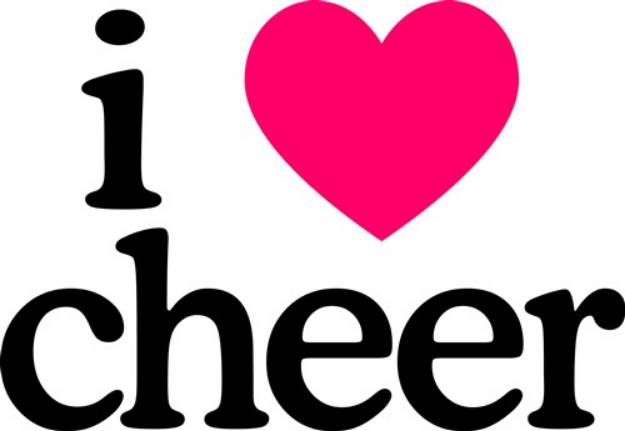 Picture of I Love Cheer SVG File