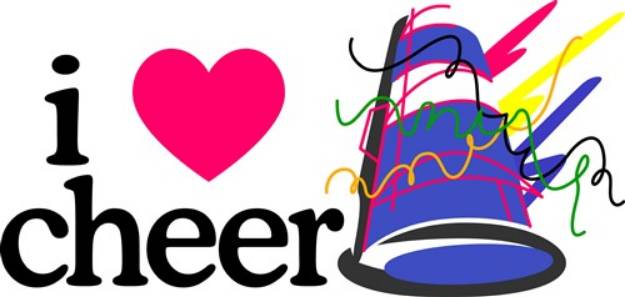 Picture of I Love Cheer Megaphone SVG File