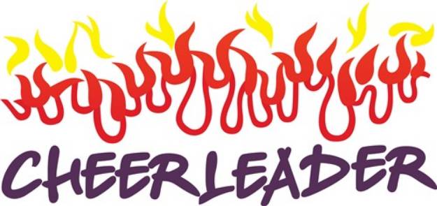 Picture of Cheerleader Flames SVG File