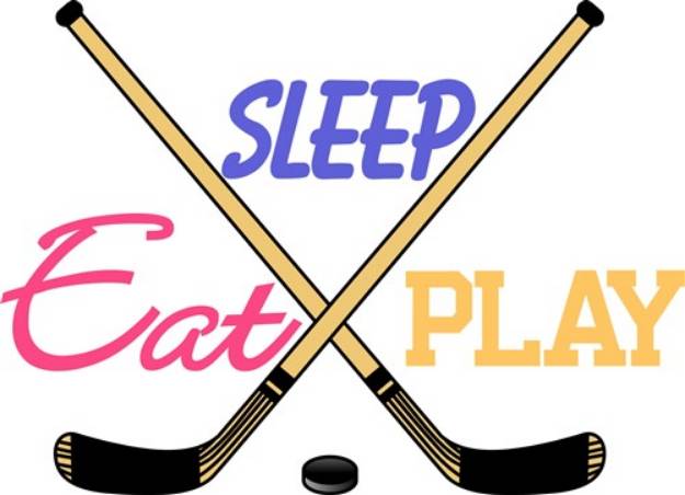 Picture of Eat Sleep Play Hockey SVG File
