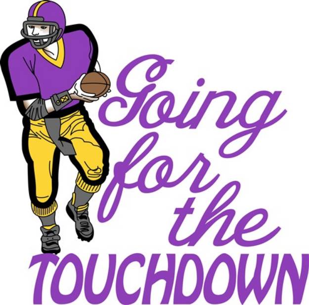 Picture of Football Player Touchdown SVG File