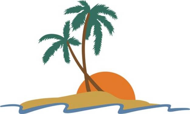 Picture of Beach Scene SVG File