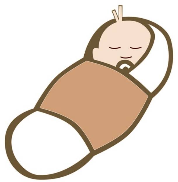 Picture of Baby Peanut Sleeping SVG File