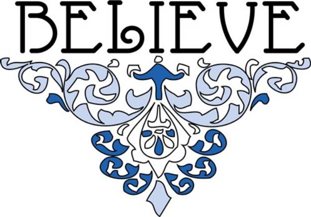 Picture of Believe Decor SVG File