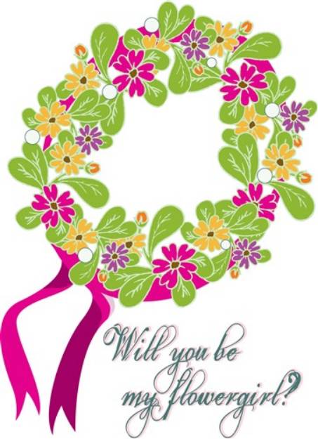 Picture of Be My Flowergirl SVG File