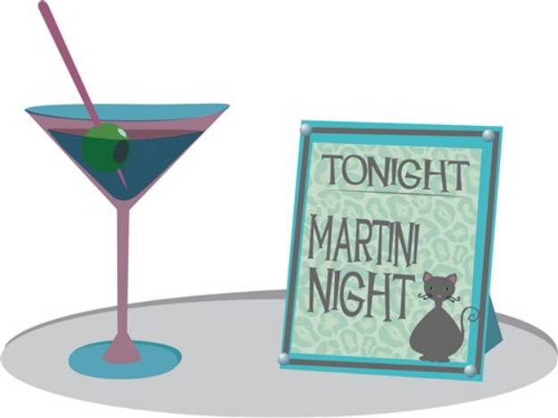 Picture of Martini Night SVG File