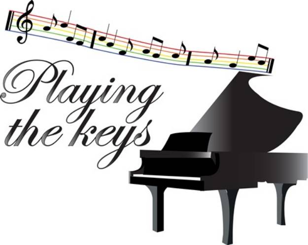 Picture of Playing the Keys SVG File