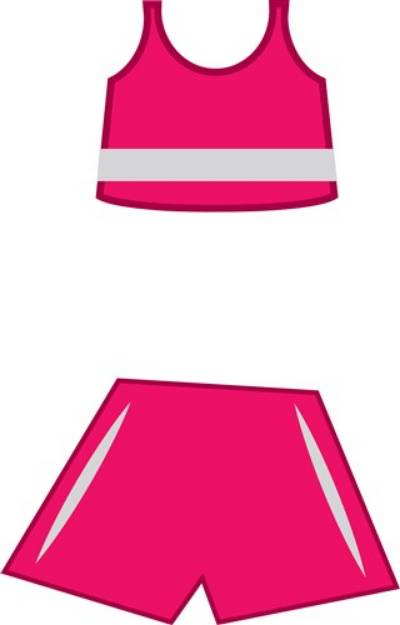 Picture of Pink Workout Outfit SVG File