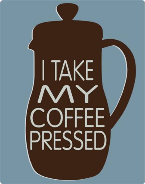 Picture of Coffee Pressed SVG File