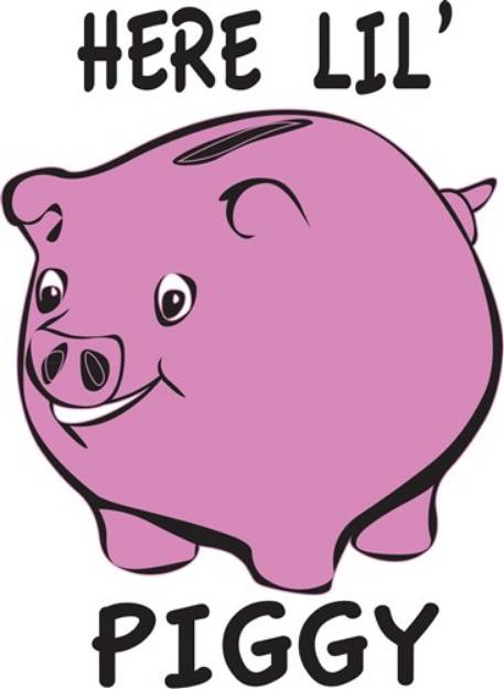 Picture of Here Lil Piggy SVG File