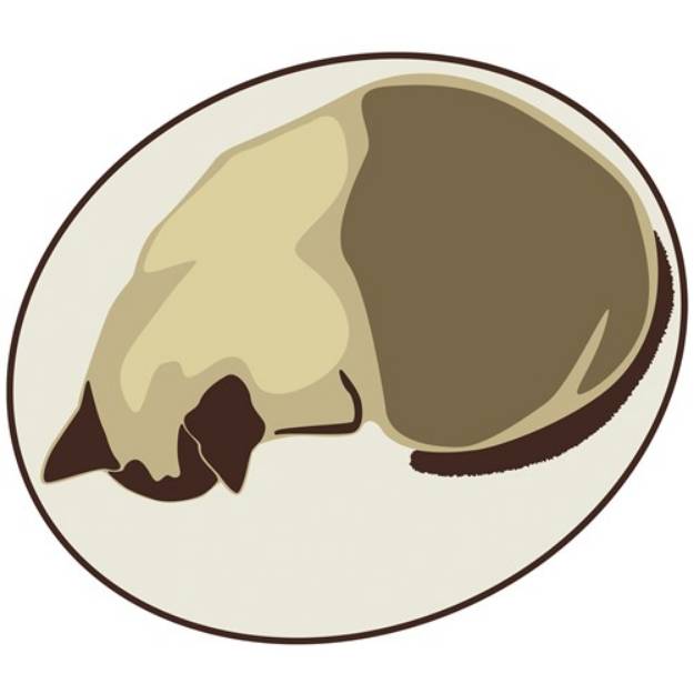 Picture of Kitty in Oval SVG File