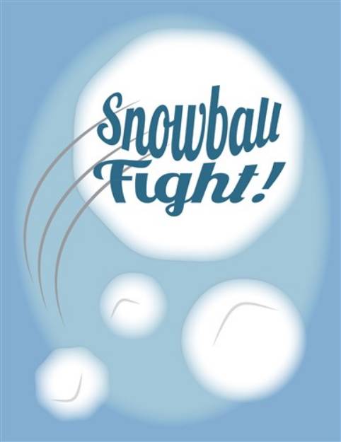 Picture of Snowball Fight SVG File