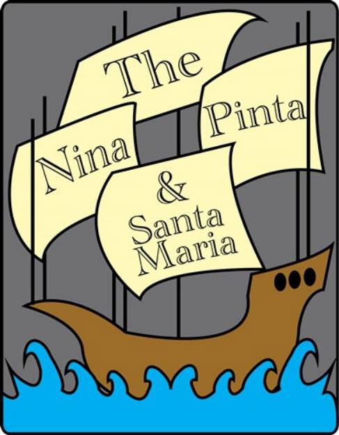 Picture of Pinta, Nina, Santa Maria SVG File