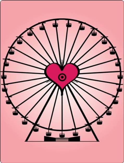 Picture of Love Ferris Wheel SVG File