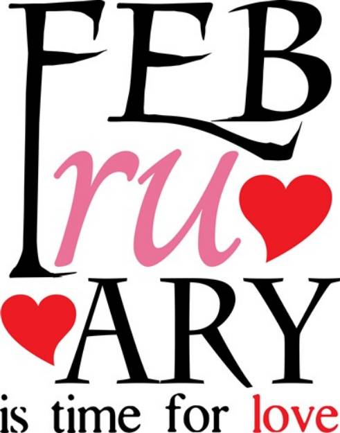 Picture of February Love SVG File