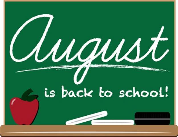 Picture of August School SVG File