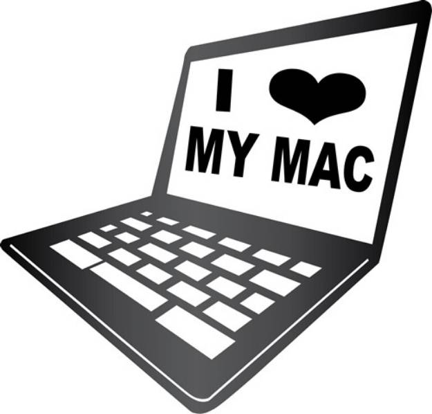 Picture of I Love My Mac SVG File