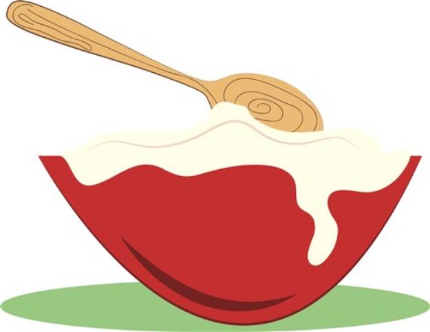 Picture of Bowl And Spoon SVG File