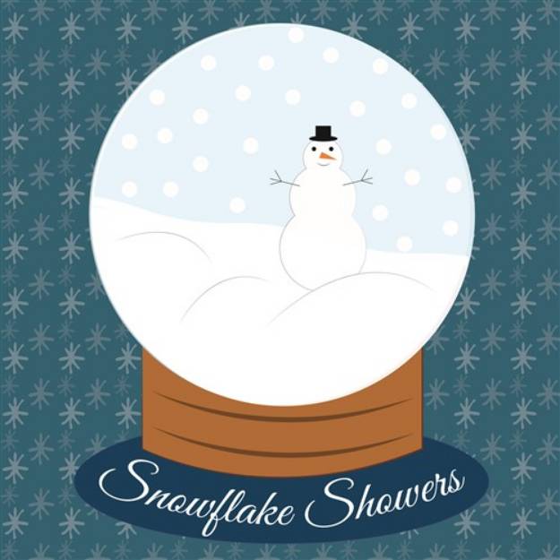 Picture of Snowflake Showers SVG File