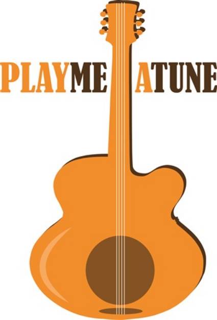 Picture of Guitar Play Me A Tune SVG File