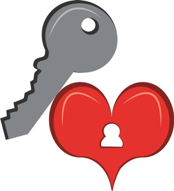 Picture of Key To My Heart SVG File