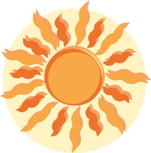 Picture of Orange Sun SVG File