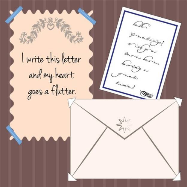 Picture of Love Letter SVG File