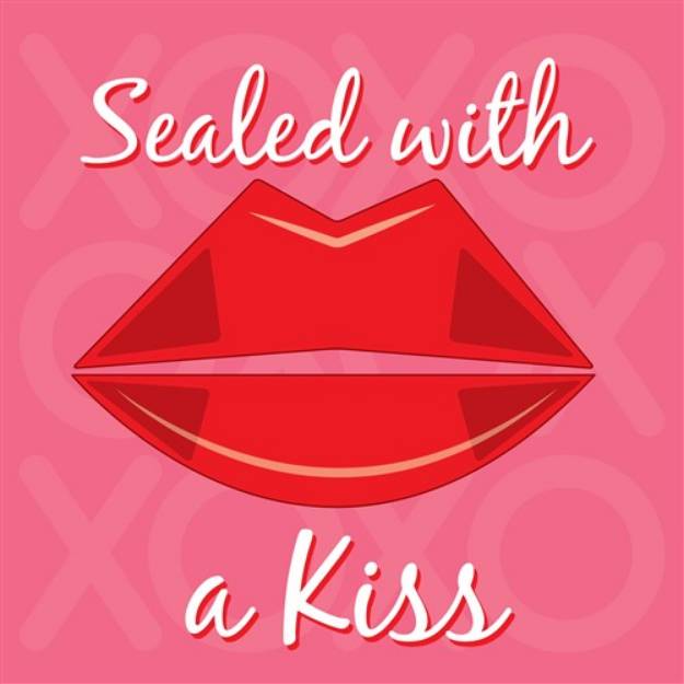 Picture of Sealed With A Kiss SVG File