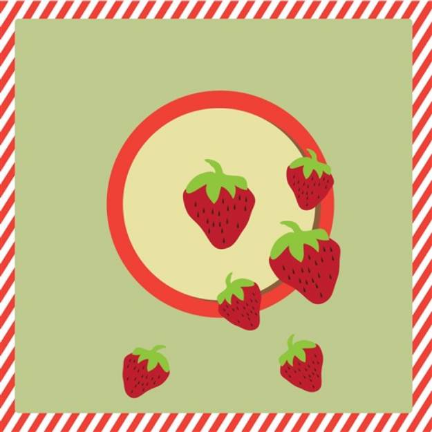 Picture of Strawberries SVG File