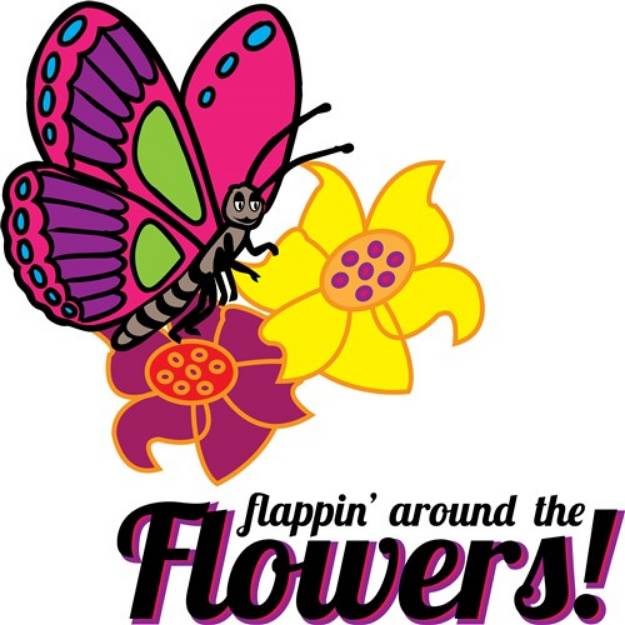 Picture of Around The Flowers SVG File