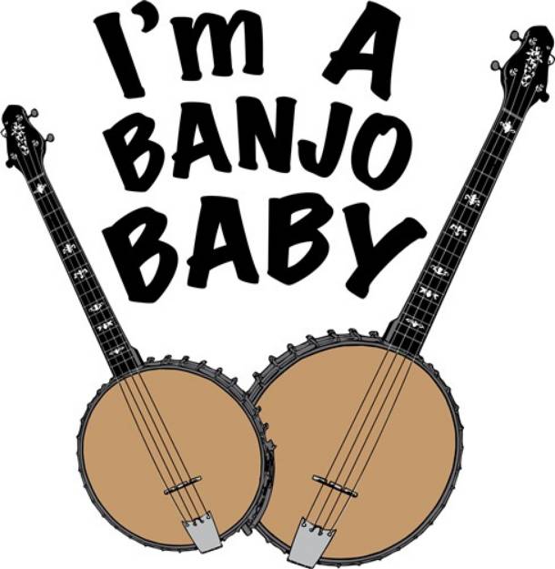 Picture of Banjo Baby SVG File