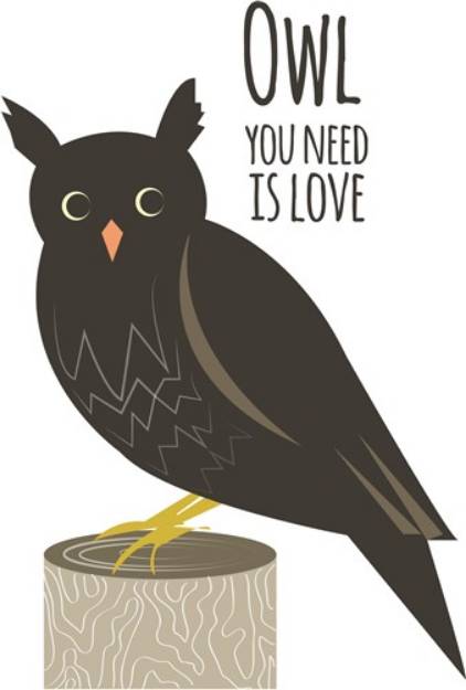 Picture of Owl Love SVG File