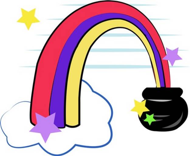 Picture of Rainbow Treasure SVG File