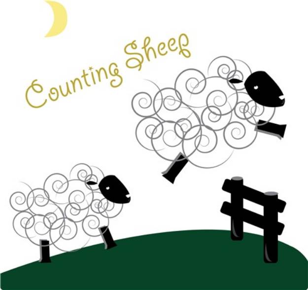 Picture of Counting Sheep SVG File