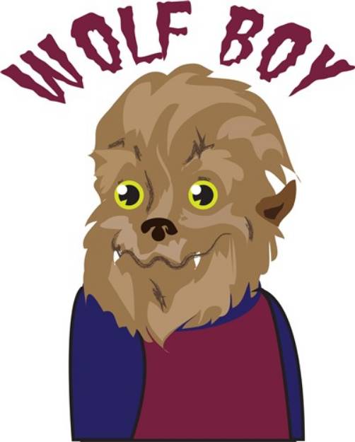 Picture of Wolf Boy SVG File