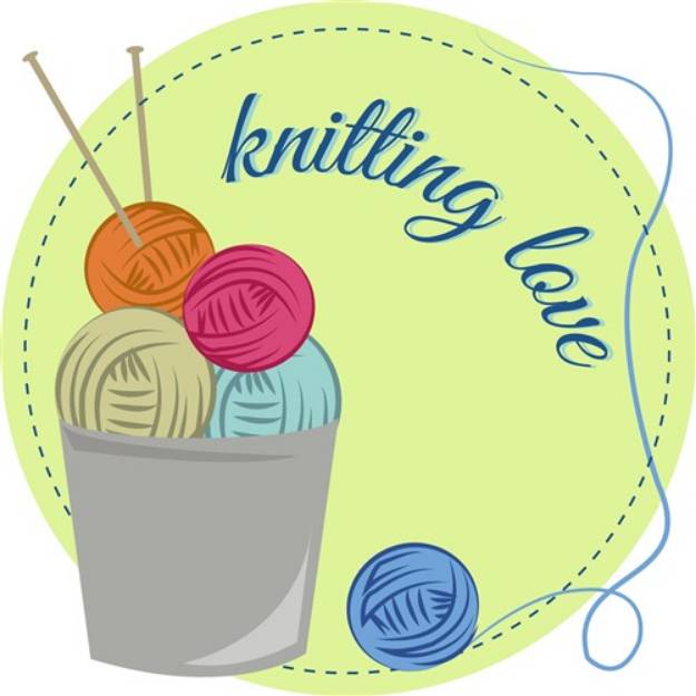 Picture of Knitting Love SVG File