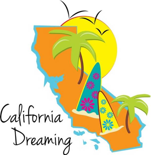 Picture of California Dreaming SVG File