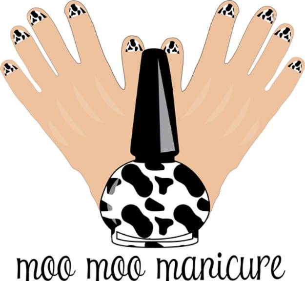 Picture of Moo Moo Manicure SVG File