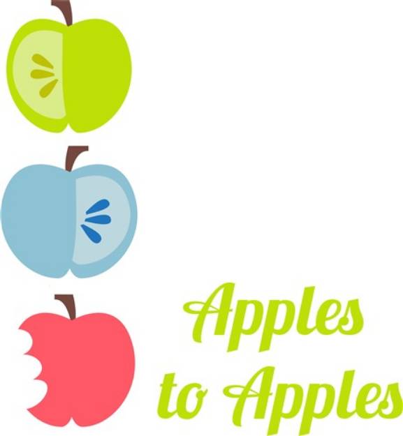 Picture of Apples To Apples SVG File