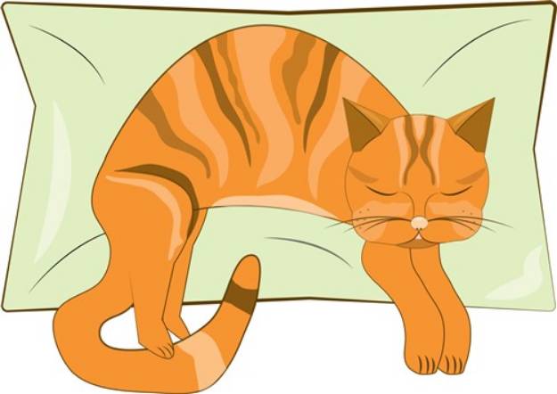 Picture of Napping Kitty SVG File