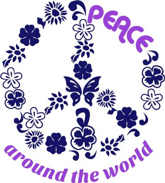 Picture of Peace Around The World SVG File