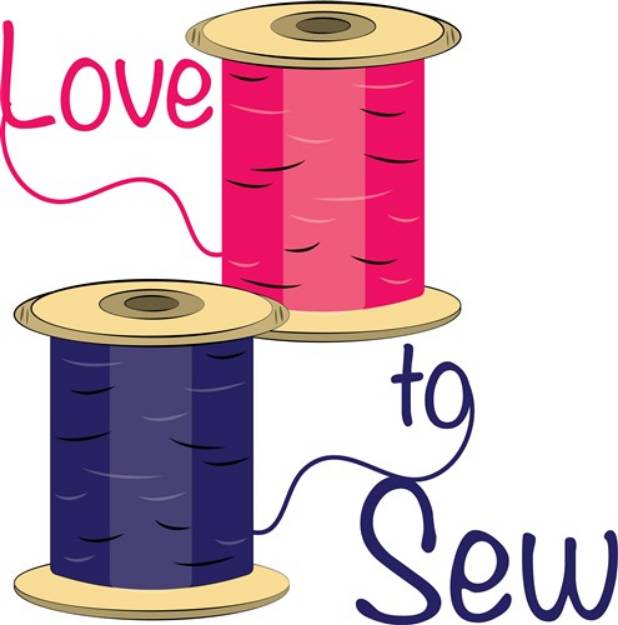 Picture of Love To Sew SVG File