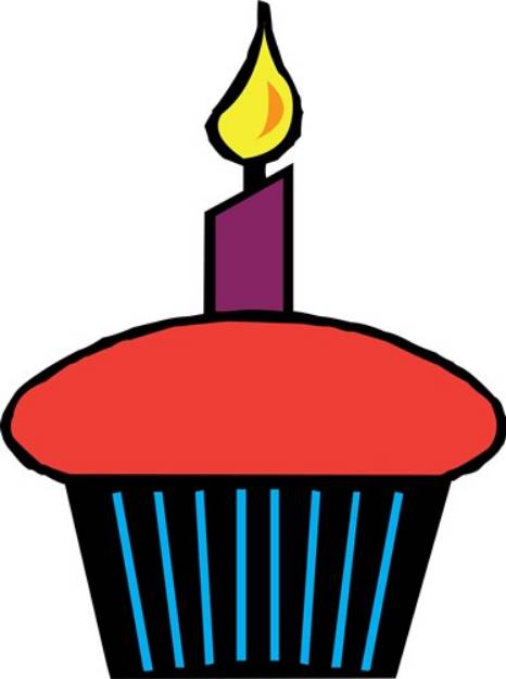 Picture of Birthday Cupcake SVG File