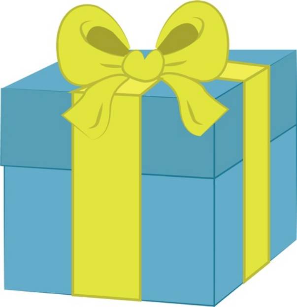 Picture of Blue Gift Box SVG File