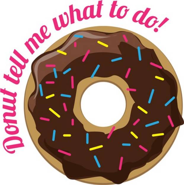 Picture of Donut Tell Me SVG File