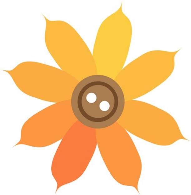 Picture of Button Flower SVG File