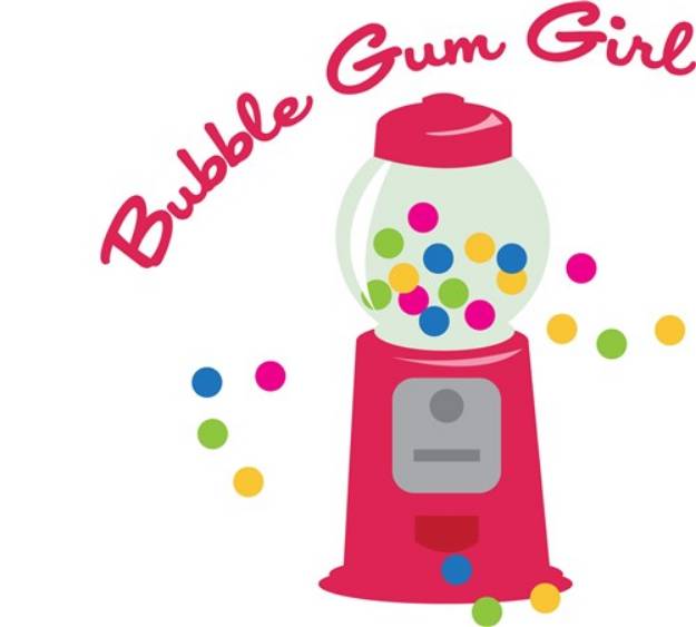 Picture of Bubble Gum Girl SVG File