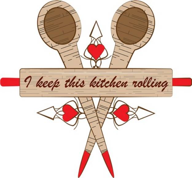 Picture of Kitchen Rolling SVG File